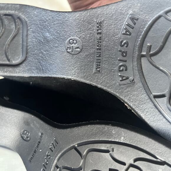 NWOT Via Spiga Womens Suede Wedge Heel Shoes Loafer Made in Italy Sz 8.5 - Picture 7 of 8